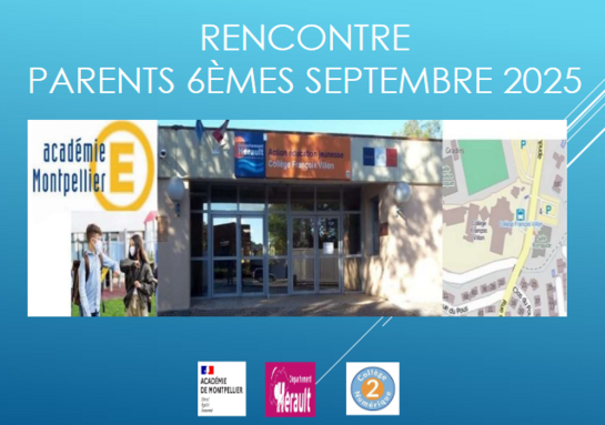 Rencontre avec les parents de 6èmes Septembre 2025
